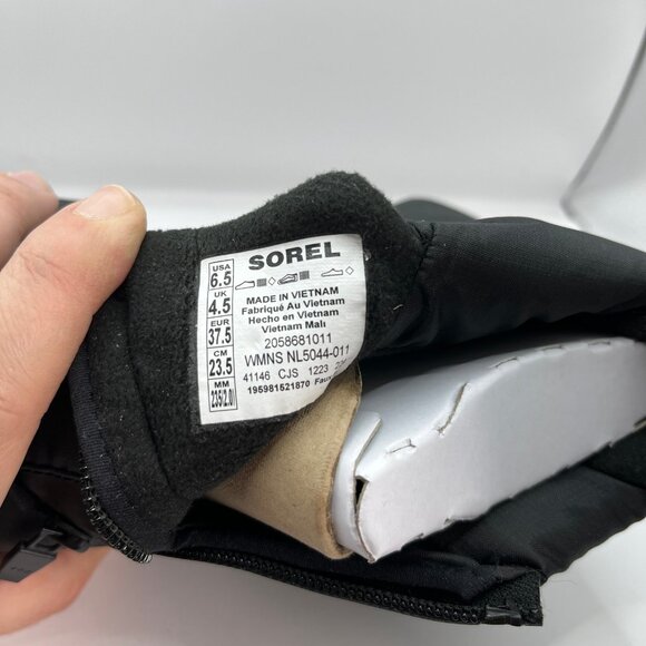 Sorel Kinetic Impact Puffy Zip – Women’s 6.5 – Black/Sea Salt – BRAND NEW in Box - Picture 10 of 12